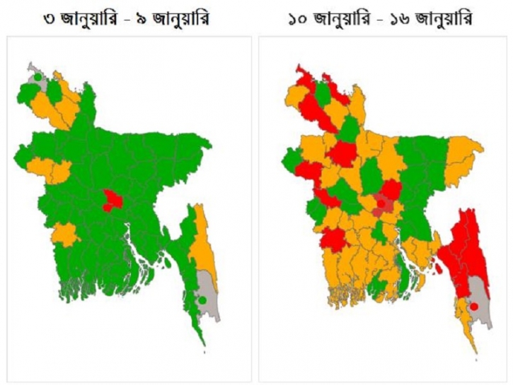 করোনা সংক্রমণের রেড জোনে আরও ১০ জেলা