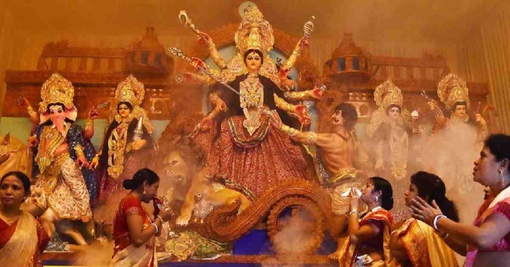 Durga puja begins Durga puja begins