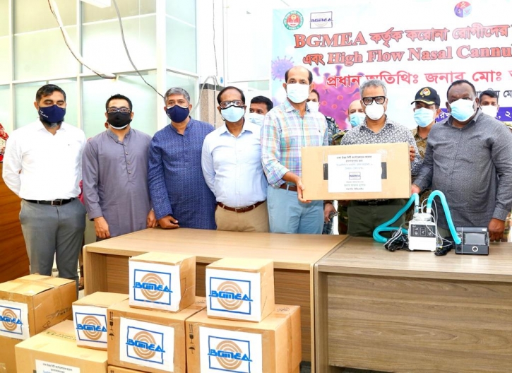 BGMEA donates hi-flow cannula to dedicated Covid-19 hospitals