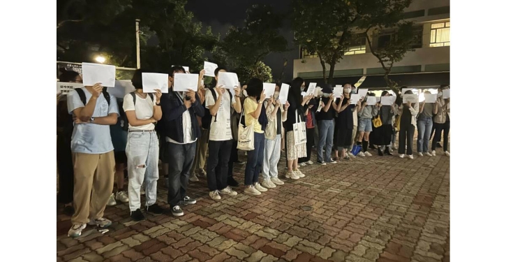 China lockdown protests pause as police flood city streets