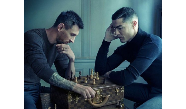 Messi, Ronaldo pose together in iconic chess photo