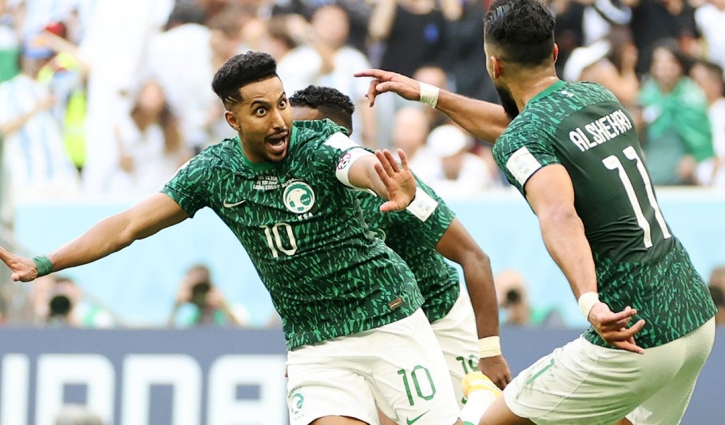 Saudi Arabia 2-1 up in second half Saudi Arabia 2-1 up in second half