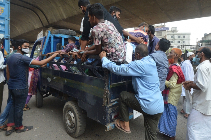 In Pictures: Homebound people rush at Jatrabari, Sayedabad