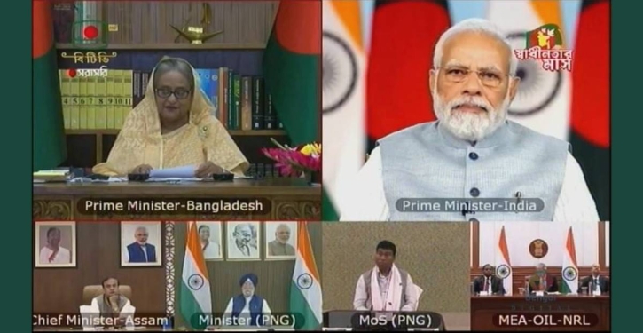 Hasina, Modi inaugurate Indo-Bangla Pipeline to boost energy cooperation Hasina, Modi inaugurate Indo-Bangla Pipeline to boost energy cooperation