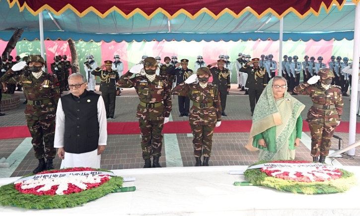 President, PM pay homage to Bangabandhu at Tungipara President, PM pay homage to Bangabandhu at Tungipara