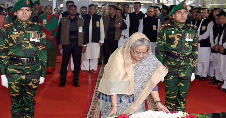 National Mourning Day: PM Hasina pays homage to Bangabandhu