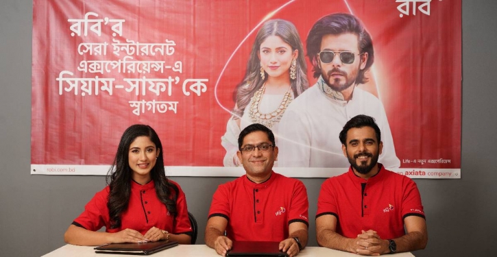 Siam, Safa become Robi brand ambassadors Siam, Safa become Robi brand ambassadors