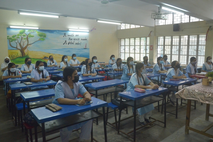 In Pictures: Students back to classrooms after 18 months