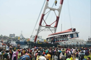 In Pictures: Launch capsize in Shitalakshya river