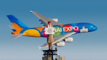 Emirates releases new ad with stuntwoman on top of Burj Khalifa