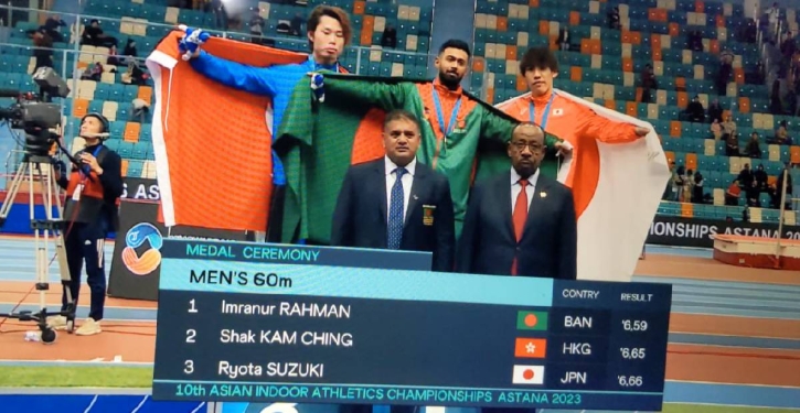 Imranur receives country’s first-ever gold at Asian-level athletics Imranur receives country’s first-ever gold at Asian-level athletics