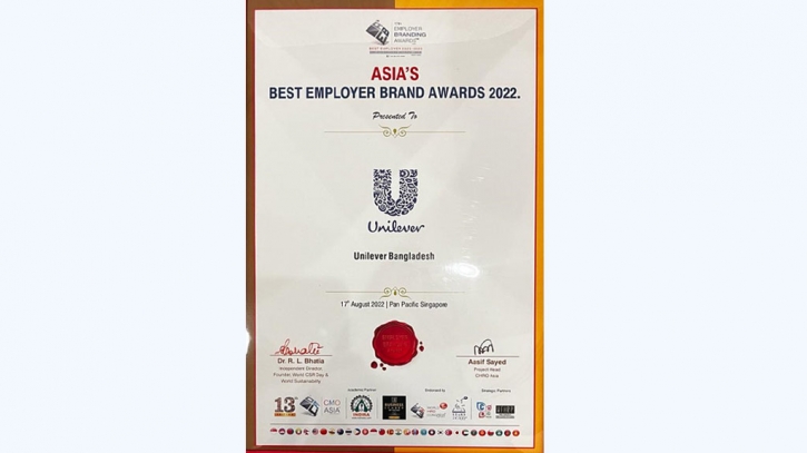 Unilever Bangladesh wins ‘Asia’s Best Employer Brands 2022’