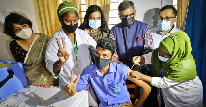 Trial vaccination for school children begins in Manikganj