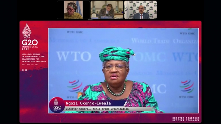 WTO DG highlights vital role of trade for food crisis, inflation