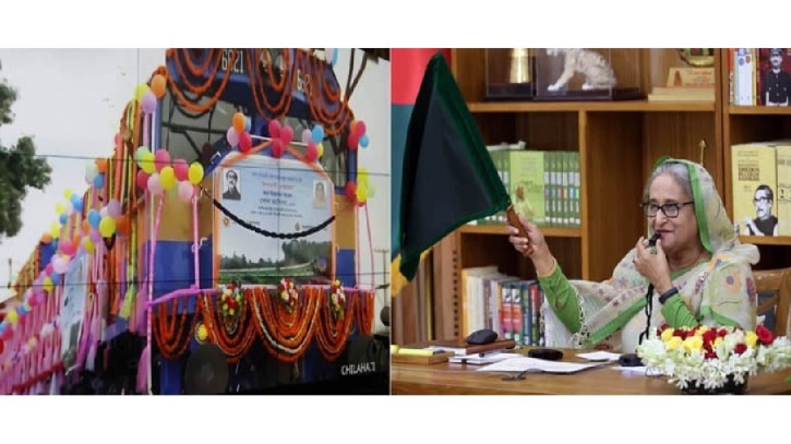 PM Hasina flags off new intercity train ’Chilahati Express’ on Dhaka-Chilahati route