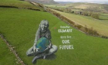 Earth Day art urges UK to think green ahead of election