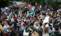 Pro-Palestinian demonstrators protest outside the Met Gala