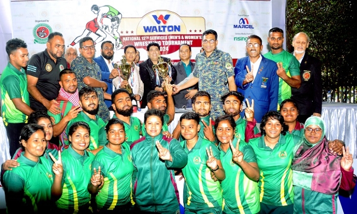 Services Wrestling: Bangladesh Ansar clinch both men’s and women’s titles Services Wrestling: Bangladesh Ansar clinch both men’s and women’s titles