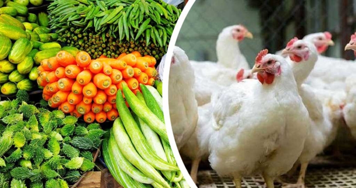 সবজি বাজার চড়া, ব্রয়লার মুরগির কেজি ২৩০ সবজি বাজার চড়া, ব্রয়লার মুরগির কেজি ২৩০