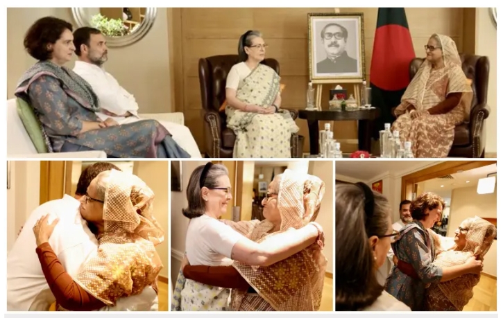 শেখ হাসিনার সঙ্গে সোনিয়া-রাহুল-প্রিয়াঙ্কার সাক্ষাৎ শেখ হাসিনার সঙ্গে সোনিয়া-রাহুল-প্রিয়াঙ্কার সাক্ষাৎ